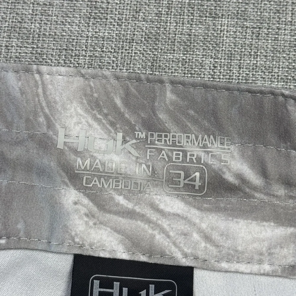 Huk Board Shorts Swim Trunks Shorts Mens 34 Gray Tie Dye Drawstring Pockets